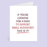 Support Small Business Greeting Card