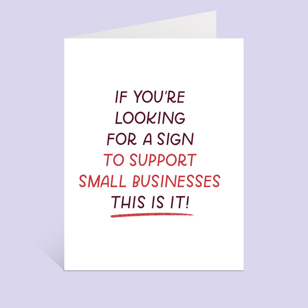 Support Small Business Greeting Card
