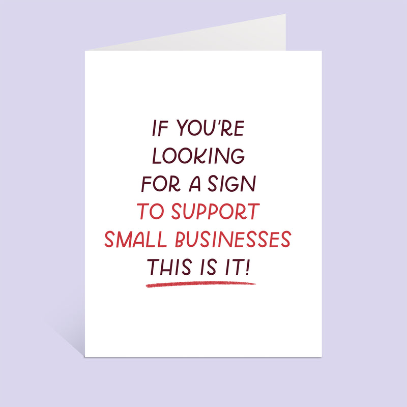Support Small Business Greeting Card