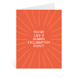 Human Exclamation Point Greeting Card