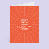 Human Exclamation Point Greeting Card