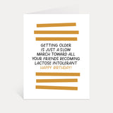 Lactose Intolerant Birthday Card