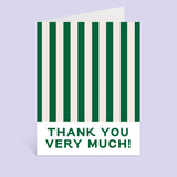 Thank You Very Much Stripe Greeting Card