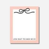 look what you made me do notepad with reputation snake bow