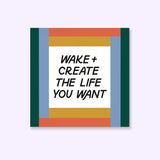 Wake + Create Sticker