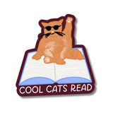 Cool Cats Read Sticker