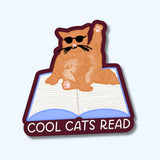Cool Cats Read Sticker