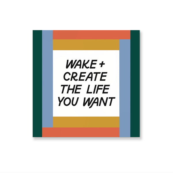Wake + Create Sticker