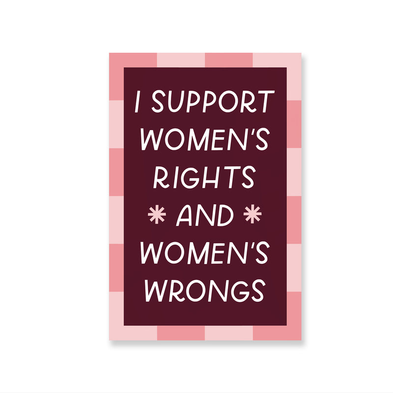 Women's Rights And Wrongs Sticker