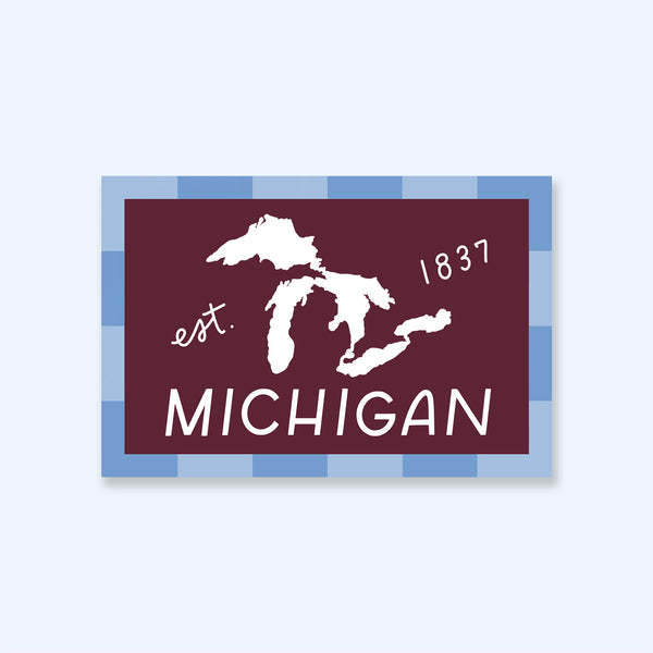 Michigan Est 1837 Sticker