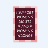 Women's Rights And Wrongs Sticker