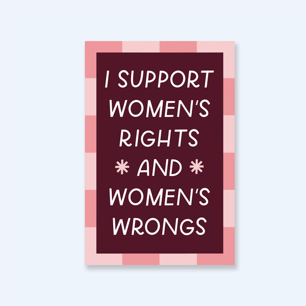 Women's Rights And Wrongs Sticker