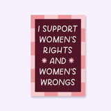 Women's Rights And Wrongs Sticker