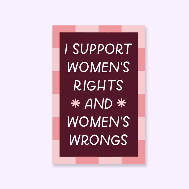 Women's Rights And Wrongs Sticker