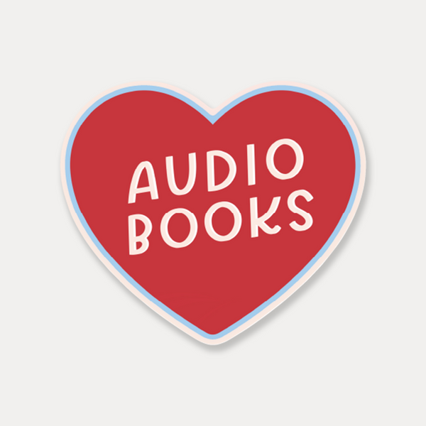 Audiobooks heart vinyl sticker by just follow your art