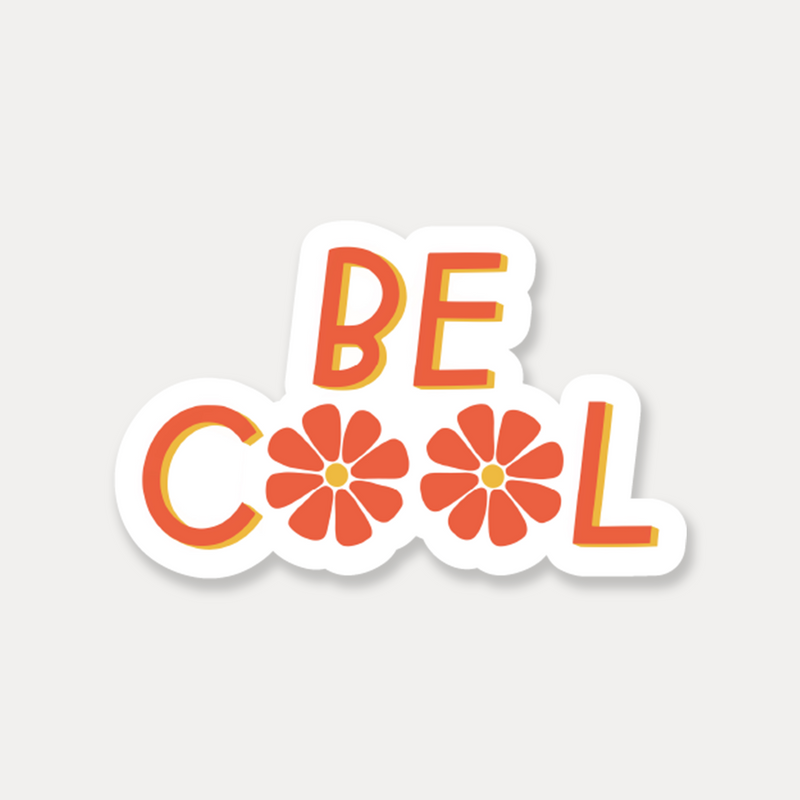 Be Cool Flower Vinyl Sticker
