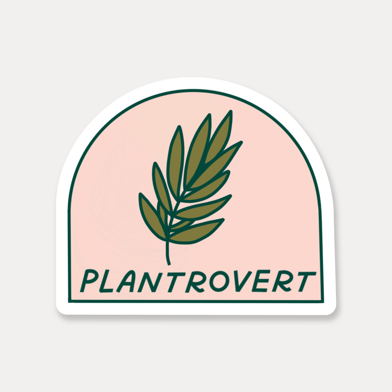 plantrovert funny plant sticker by just follow your art