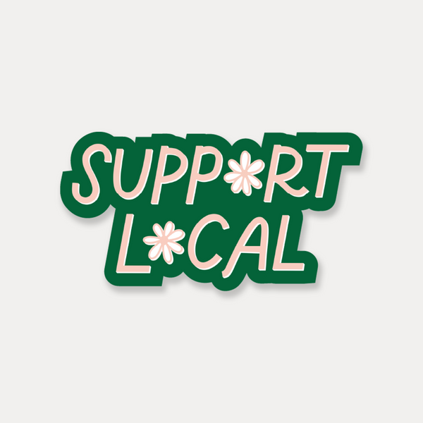 support local flower sticker by just follow your art