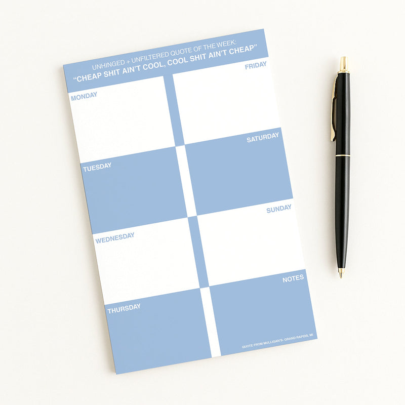 Swear word weekly notepad funny gifts