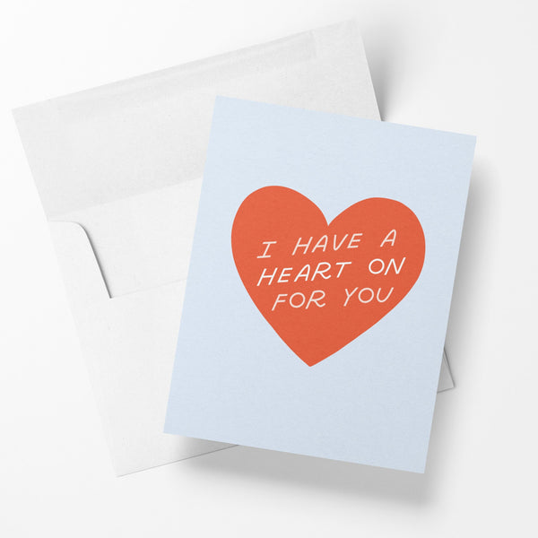I Have A Heart On For You Funny Greeting Cards by Just Follow Your Art small business