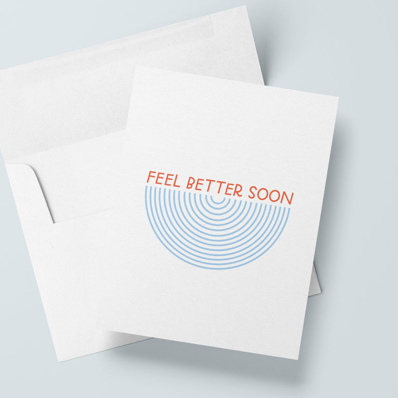 Feel better soon get well card by small business just follow your art