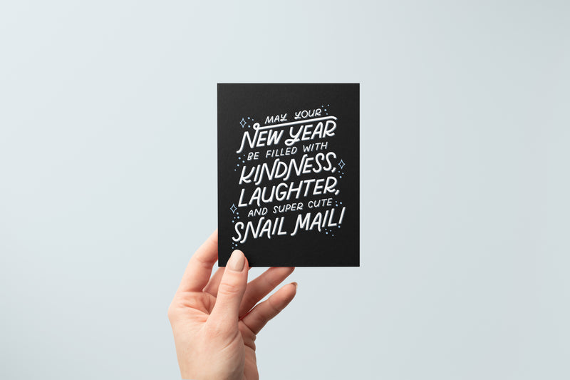 New Year Snail Mail Greeting Card