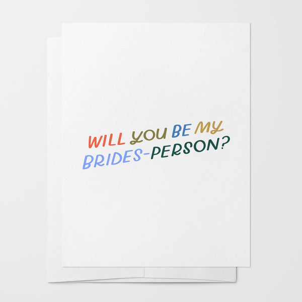 Will You Be My Brides-Person? Card | Wedding Party Card, Inclusive Cards